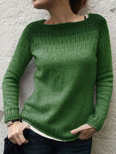 

Maglione Casuale Misto Cotone, Verde, Sweater