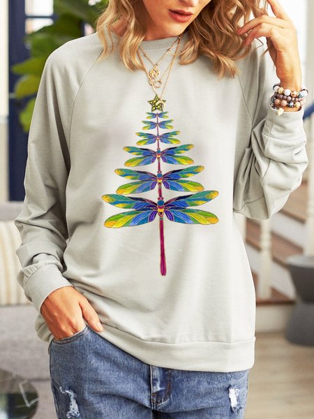 

Dragonfly Christmas Tree Sweatshirt, Gray, Hoodies&Sweatshirts