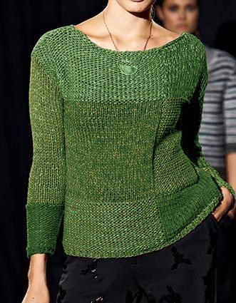 

Cotton-Blend Casual Sweater, Green, Sweaters