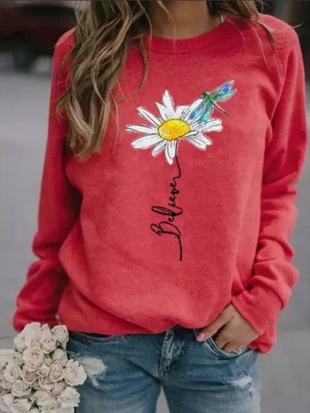 

Crew Neck Long Sleeve Shirts & Tops, Red, Hoodies & Sweatshirts