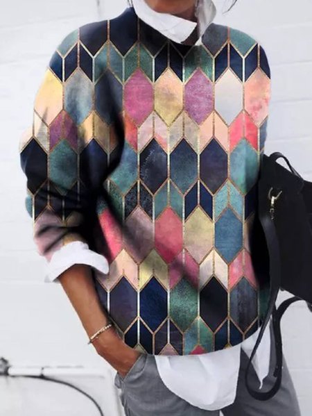 

Crew Neck Sweater, As picture, Sweaters