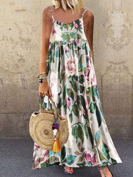 

Square Neck Cold Shoulder Women Dress, Green, Maxi Dresses