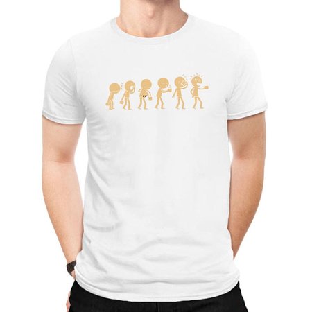 

Graphic Tee of Office Worker Drinking Coffee, White, T-shirts