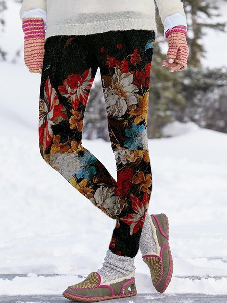 

Floreale Pantaloni, Nero, Pants