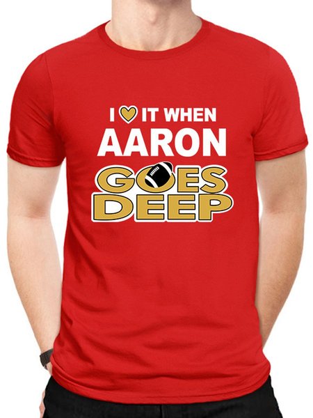 

I Like It When Aaron Goes Deep Graphic Tee, Red, T-shirts