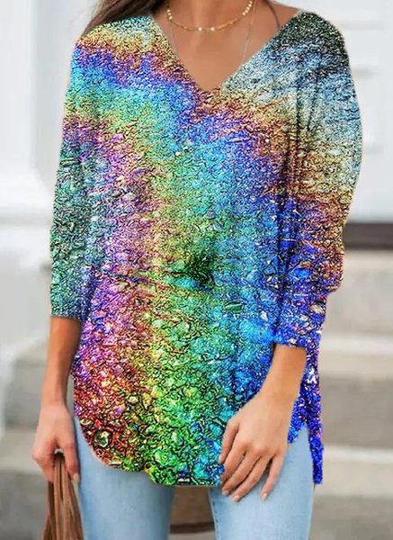 

Casual 3/4 Sleeve Shirts & Tops, Multicolor, Blouses & Shirts