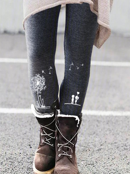 

Plus size thick warm leggings Casual Cotton Pants, Gray, Leggings