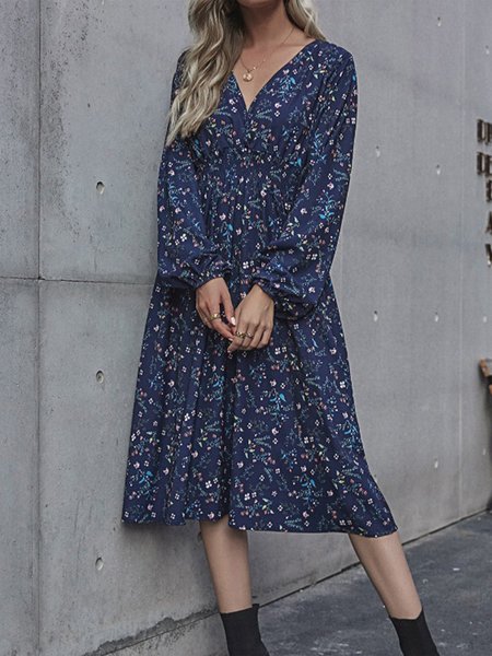 

Holiday Holiday Printed Midi Dress, As picture, Midi Dresses