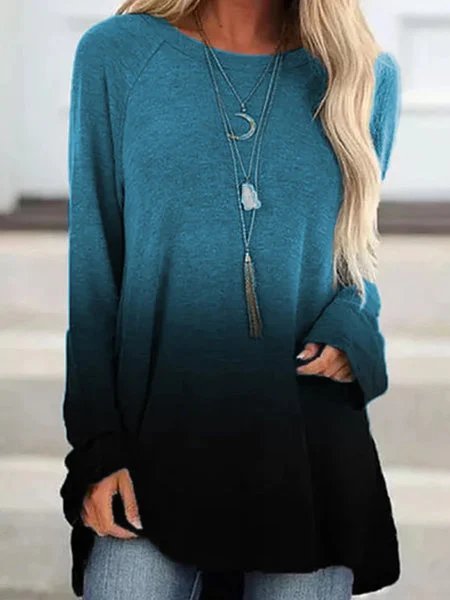 

Top Maniche Lunghe Vintage, Blu, Sweater