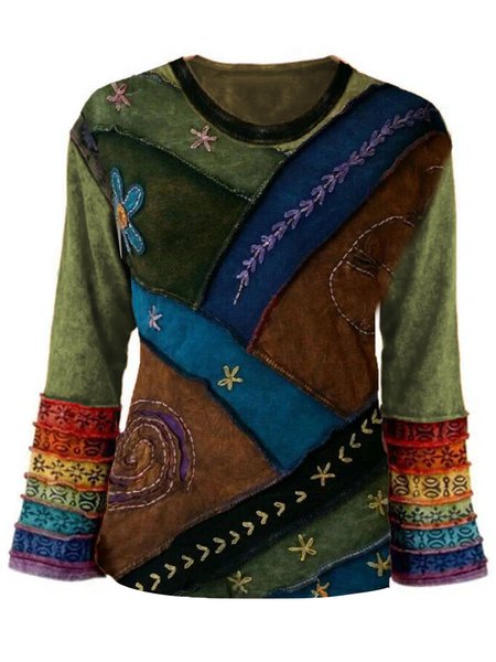 

Shift Long Sleeve Cotton Casual Shirts & Tops, Green, Tops