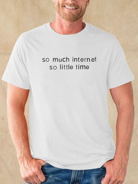 

So Much Internet So Little Time Alphabet Graphic Tee, White, T-shirts