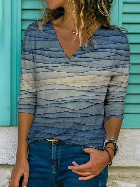 

Cotton Long Sleeve Shirts & Tops, As picture, Tees & T-shirts
