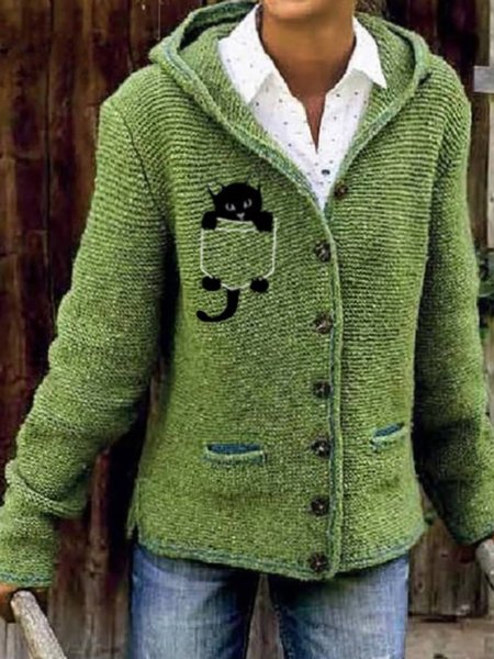 

Hoodie Jacket, Green, Jackets