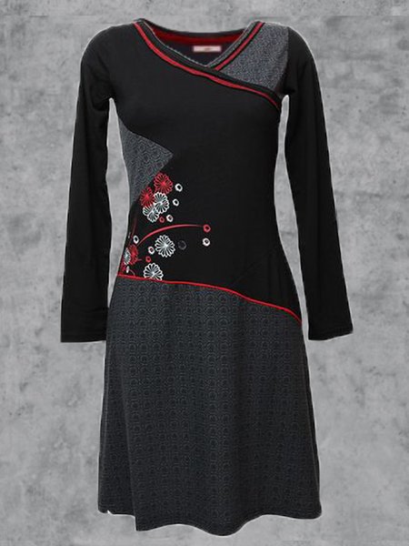 

Long Sleeve Shift Dresses, Black, Dresses