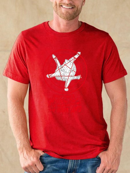 

Every Time A Cat Cleans Itself It Is Worshipping The Dark Lord Graphic Men's Tee, Red, T-shirts
