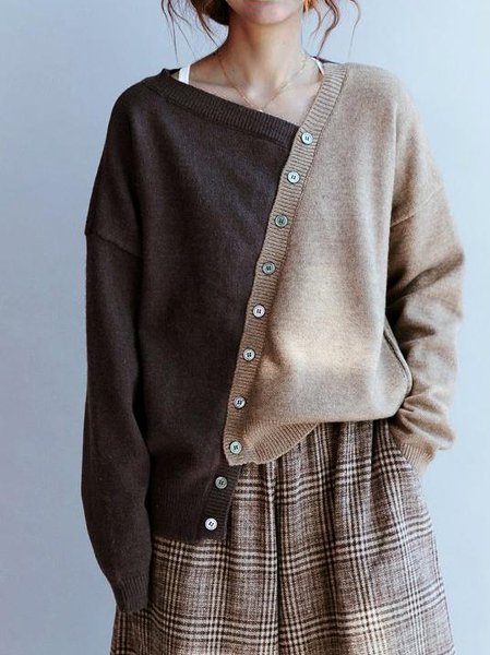 

Patchwork Vintage Tops, Brown, Tops
