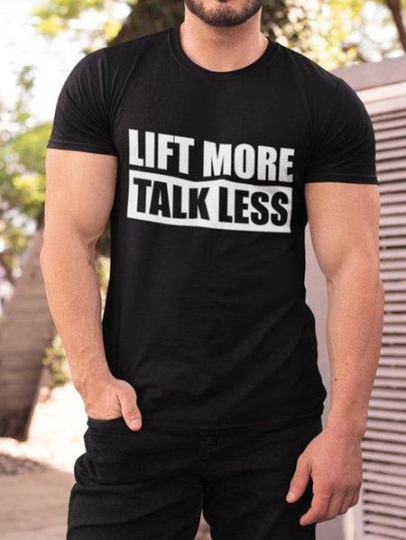 

Lift more talk less Men's T-shirt, Black, Men