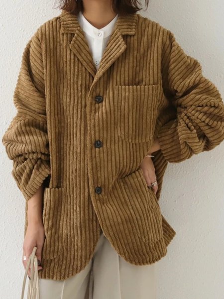 

Casual Long Sleeve Jacket, As picture, Coats