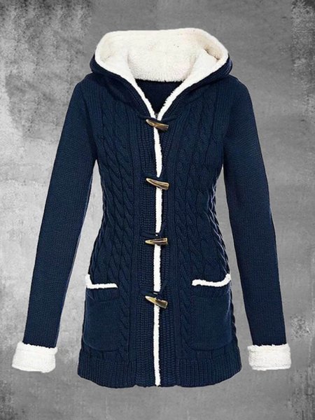 

Shift Cotton Casual Jacket, Navy blue, Coats