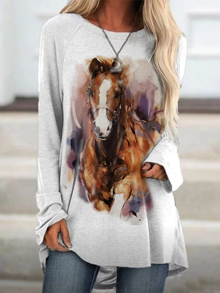 

Casual Long Sleeve Shirts & Tops, Gray, Tops