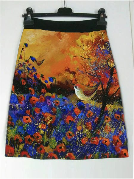 

Casual Skirts, Orange, Skirts