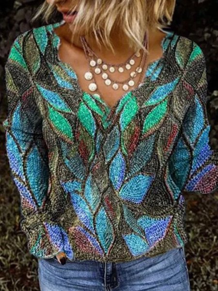 

Long Sleeve V Neck Shirts & Tops, Blue, Tees & T-shirts