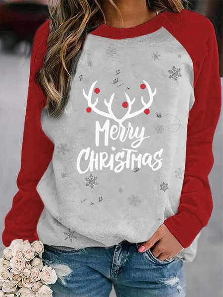 

Crew Neck Floral-Print Cotton Sweatshirt, Red, Hoodies & Sweatshirts