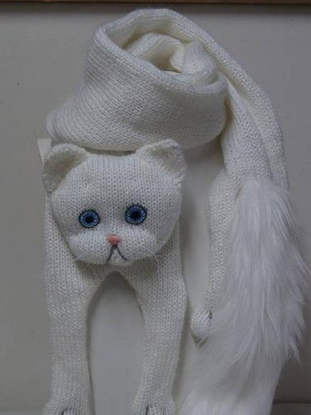 

Scarf, White, Scarves & Gloves