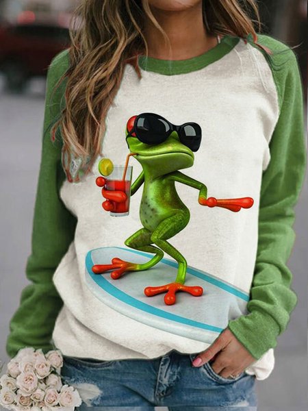 

Floral-Print Casual Cold Shoulder Shirts & Tops, Green, Hoodies & Sweatshirts