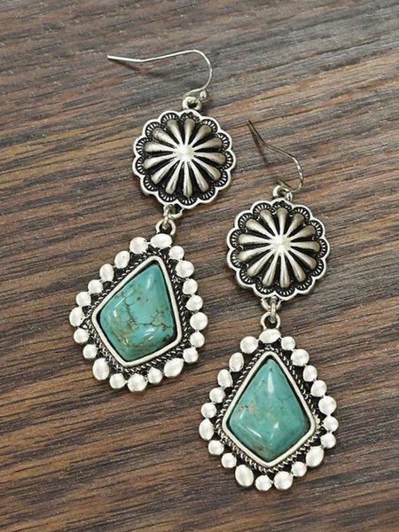 

Vintage Turquoise Earrings, Silver, Earrings