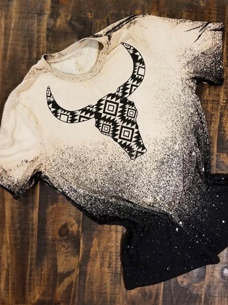 

Shift Casual Crew Neck Animal T-shirt, White-black, Tees & T-shirts