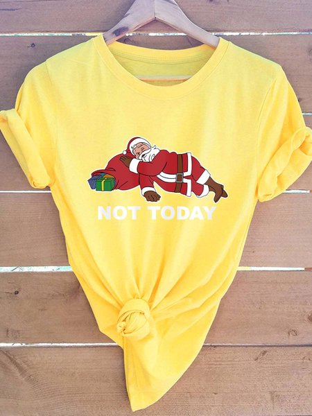 

Santa Not Today Graphic Tee, Yellow, T-shirts