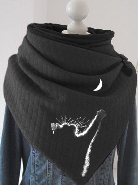 

Cat print Scarf, Black, Women Scarves & Shawls