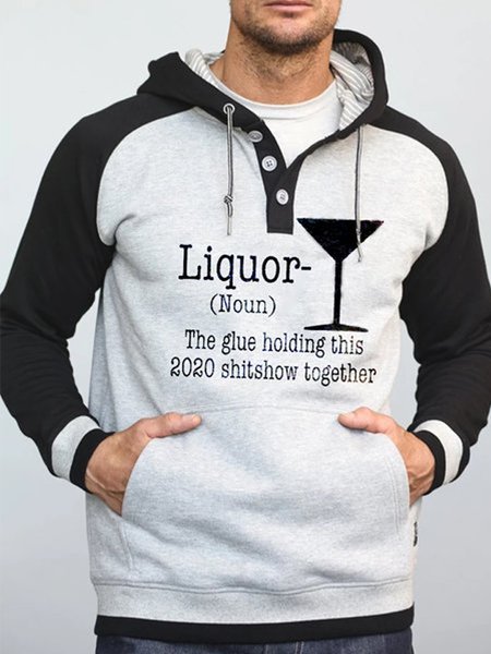

Gray Casual Hoodie Printed Men's Fashion Print Sweatshirt, Men