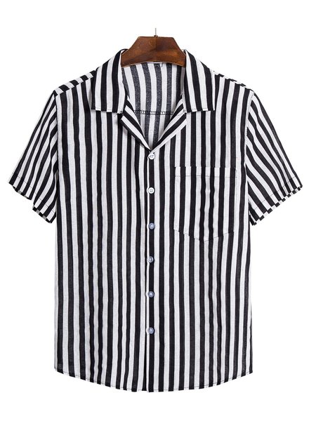 

Men's Striped Vintage Printed Shirts, Black, Men's Floral shirt