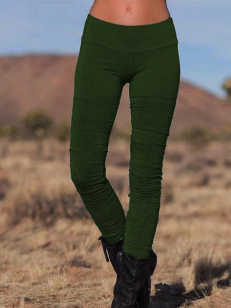 

Simple & Basic Pants, Green, Bottoms