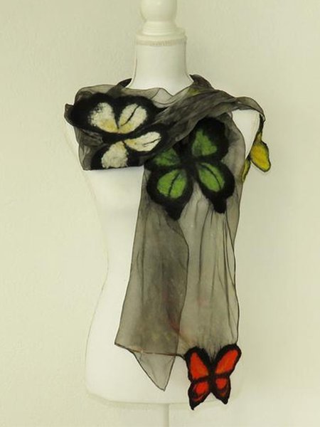 

Vintage All Season Polyester Scarf, As picture, Scarves