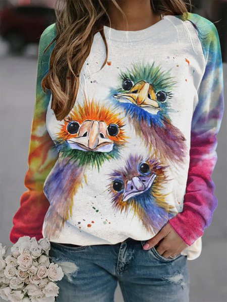 

Top Stampato Floreale Girocollo Animale Casuale, Multicolore, Hoodies & Sweatshirts