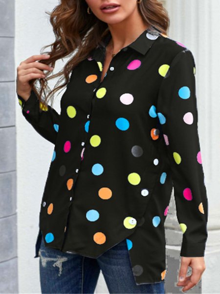 

Polka Dots Vintage Blouse, Gray, Blouses and Shirts