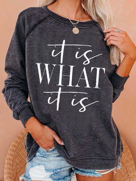 

Crew Neck Shift Casual Shirts & Tops, Black, Hoodies & Sweatshirts