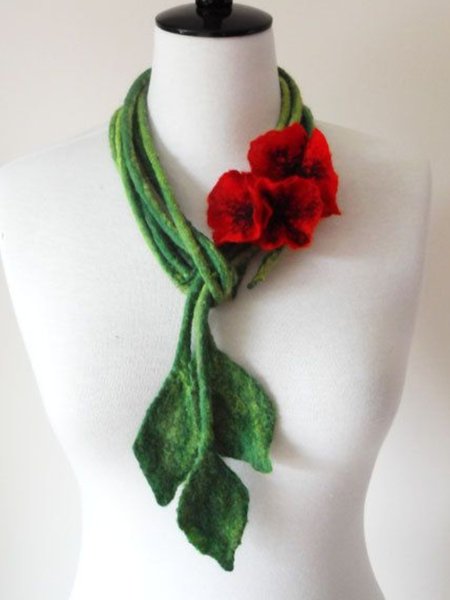 

Vintage Flower Scarf, Green, Scarves