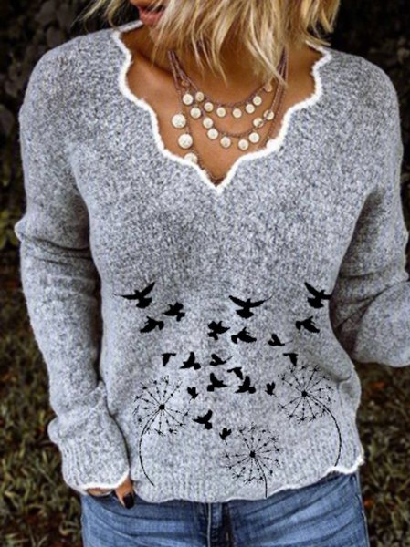 

Long Sleeve Sweater, Gray, Cardigans & Sweaters