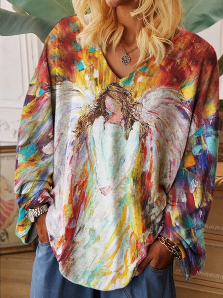 

Vintage Long Sleeve Sweatshirt, Multicolor, Hoodies & Sweatshirts