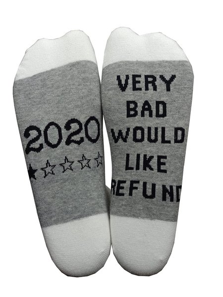 

Letter Statement All Season Women Socks, White gray, Socks