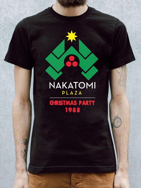 

NAKATOMI PLAZA CHRISTMAS PARTY 1988 Game T-shirt, Black, T-shirts