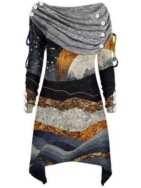 

Casual Crew Neck Sweater Dress, Gray, Dresses
