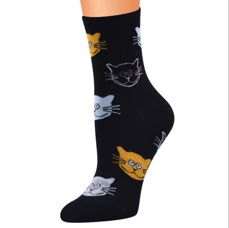 Animal Print Lightweight Statement Breathable Socks, Yellow, Socks