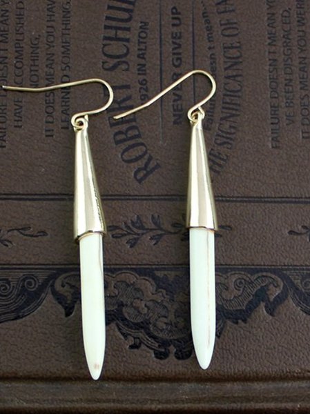 

Alloy Earrings Bohemian earrings vintage, White, Earrings