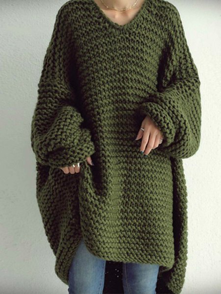 

Casual Cotton Sweater, As picture, Sweaters
