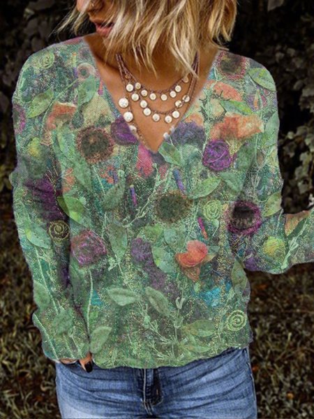 

Plus Size Cotton-Blend Animal Shirts & Tops, Multicolor, Blouses & Shirts